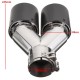 Universal Stainless Steel Car Dual Tail Exhaust Muffler Tip 60-63mm Inlet Carbon Fiber