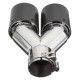 Universal Stainless Steel Car Dual Tail Exhaust Muffler Tip 60-63mm Inlet Carbon Fiber Universal Stainless Steel Car Dual Tail Exhaust Muffler Tip 60-63mm Inlet Carbon Fiber