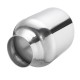 Universal Stainless Steel Exhaust Muffler Double Wall Round Slant