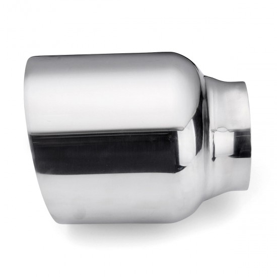 Universal Stainless Steel Exhaust Muffler Double Wall Round Slant Universal Stainless Steel Exhaust Muffler Double Wall Round Slant