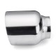 Universal Stainless Steel Exhaust Muffler Double Wall Round Slant