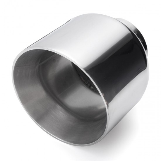 Universal Stainless Steel Exhaust Muffler Double Wall Round Slant Universal Stainless Steel Exhaust Muffler Double Wall Round Slant