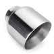 Universal Stainless Steel Exhaust Muffler Double Wall Round Slant