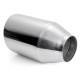 Universal Stainless Steel Exhaust Muffler Double Wall Round Slant 2.5 Inch Inelt 4 Inch Outlet