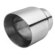 Universal Stainless Steel Exhaust Muffler Double Wall Round Slant 3 Inch Inelt 4 Inch Outlet Universal Stainless Steel Exhaust Muffler Double Wall Round Slant 3 Inch Inelt 4 Inch Outlet
