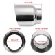 Universal Stainless Steel Exhaust Muffler Double Wall Round Slant 3 Inch Inelt 4 Inch Outlet Universal Stainless Steel Exhaust Muffler Double Wall Round Slant 3 Inch Inelt 4 Inch Outlet
