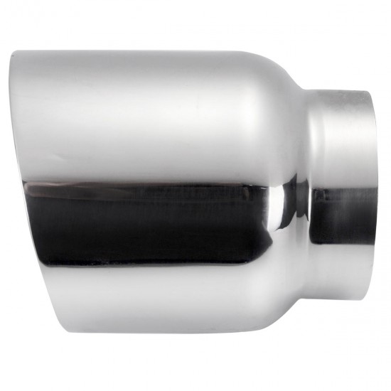 Universal Stainless Steel Exhaust Muffler Double Wall Round Slant 3 Inch Inelt 4 Inch Outlet Universal Stainless Steel Exhaust Muffler Double Wall Round Slant 3 Inch Inelt 4 Inch Outlet