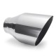 Universal Stainless Steel Exhaust Muffler Round Slant 2.25 Inch Inelt 4 Inch Outlet