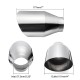 Universal Stainless Steel Exhaust Muffler Round Slant 2.25 Inch Inelt 4 Inch Outlet