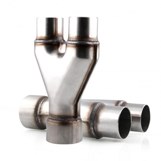 Universal Stainless Steel Exhaust Y-Pipe Piece Adapter 2.25inch Single & 2.25inch Dual Universal Stainless Steel Exhaust Y-Pipe Piece Adapter 2.25inch Single & 2.25inch Dual