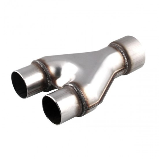 Universal Stainless Steel Exhaust Y-Pipe Piece Adapter 2.25inch Single & 2.25inch Dual Universal Stainless Steel Exhaust Y-Pipe Piece Adapter 2.25inch Single & 2.25inch Dual