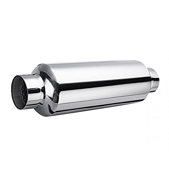 Universal Turbine Exhaust Muffler Resonator 304 Stainless Steel 2.5 Inch Inlet 2.5 Inch Outlet Universal Turbine Exhaust Muffler Resonator 304 Stainless Steel 2.5 Inch Inlet 2.5 Inch Outlet