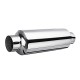 Universal Turbine Exhaust Muffler Resonator 304 Stainless Steel 2.5 Inch Inlet 2.5 Inch Outlet