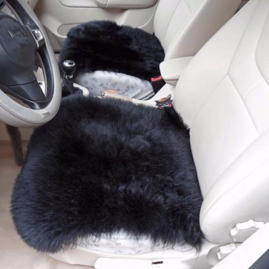 Winter Car Seat Cover Cushion Sofa Wool Warmer Pad Universal for SUV Home Office