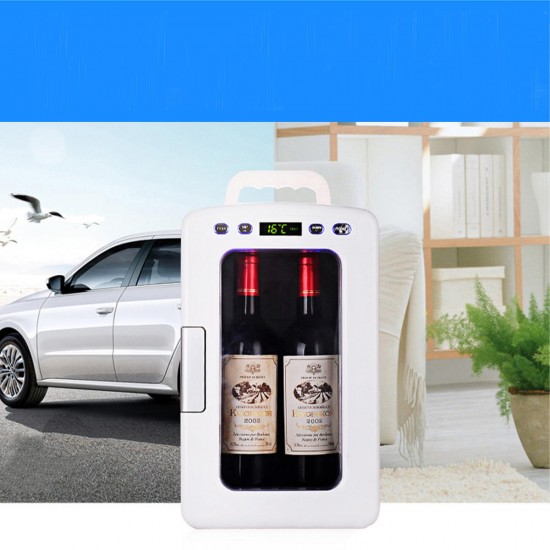 10L Car 12V Home 220V Mini Refrigerator Dual System Temperature Control Portable