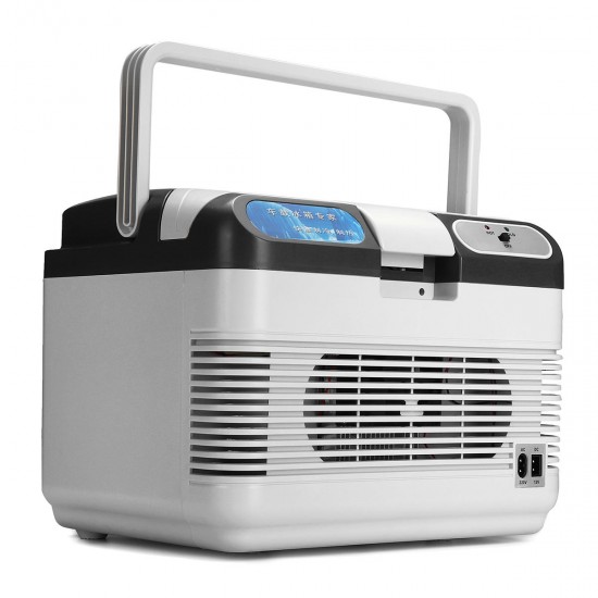 12L Refrigerator Dual-Use Home Car Refrigerators Mini Freezer Case 12V 60W Portable Quiet Cooling Heating Box Fridge Travel