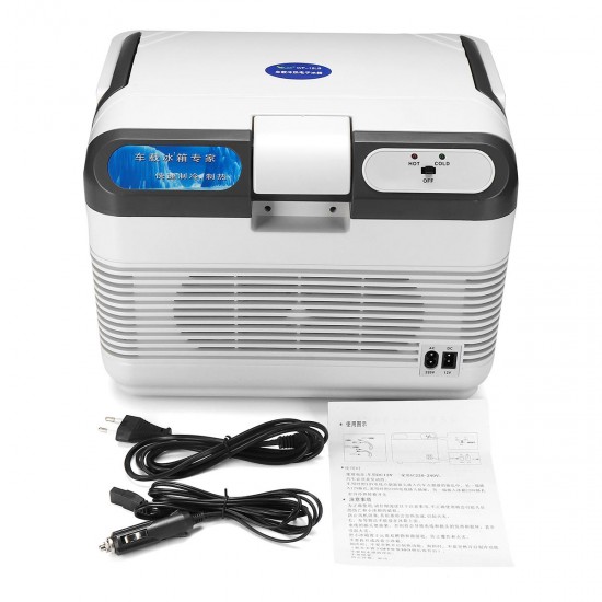 12L Refrigerator Dual-Use Home Car Refrigerators Mini Freezer Case 12V 60W Portable Quiet Cooling Heating Box Fridge Travel