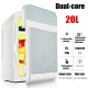 20L Single Dual-core Car Mini Fridge Travel Cool & Warmer Home Refrigerator 220V/12V