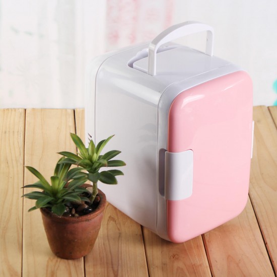 4L 48W Blue White Pink Portable Mini Car Home Refrigerator