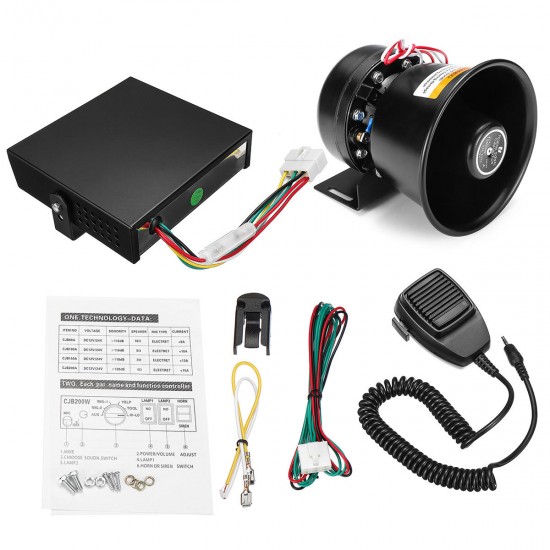 12V 400W 9 sound 150dB Loud Car Warning Alarm Police Fire Siren Horn Speaker System 12V 400W 9 sound 150dB Loud Car Warning Alarm Police Fire Siren Horn Speaker System