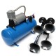 12V/24V 120 PSI 4 Air Train Chrome Horn Trumpet Vehicle Blue Compressor Tubing 12V/24V 120 PSI 4 Air Train Chrome Horn Trumpet Vehicle Blue Compressor Tubing