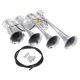 149DB 4/FOUR Metal Trumpet Air Horn Chrome Train Car Truck Boat 12V 24V 149DB 4/FOUR Metal Trumpet Air Horn Chrome Train Car Truck Boat 12V 24V