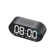 1500mAh Built in Battery 10 Hours TF AUX USB Car Mirror Alarm Clock bluetooth Speaker