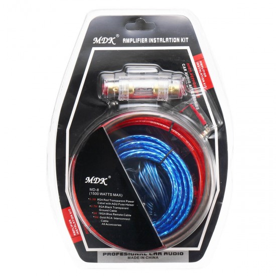 1500w Car Amplifier Wiring Kit Audio Subwoofer AMP RCA Power Cable AGU Fuse Set 1500w Car Amplifier Wiring Kit Audio Subwoofer AMP RCA Power Cable AGU Fuse Set
