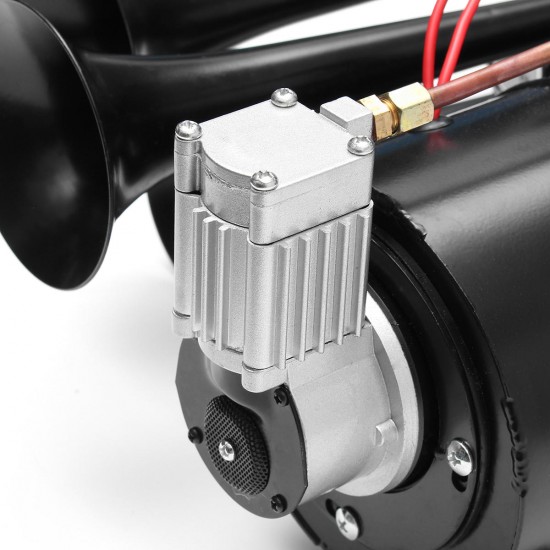 2-Trumpet Train Air Horn 12V Compressor Tubing 150 dB 170 PSI Kit 3L for Car Truck Campers 2-Trumpet Train Air Horn 12V Compressor Tubing 150 dB 170 PSI Kit 3L for Car Truck Campers