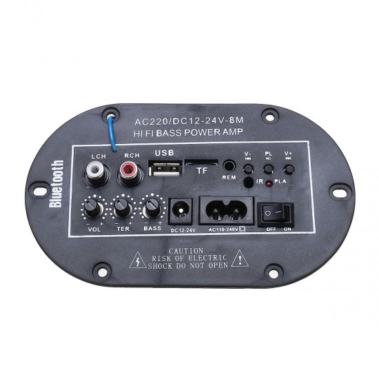 220V 8 Inch High Power Enthusiast Audio Card Digital With bluetooth Car Amplifier