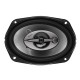 2Pcs 1000W 6x9 Inch 3 Way 2.5 Ohms Super Tone Car Door Coaxial Dash Audio Speakers