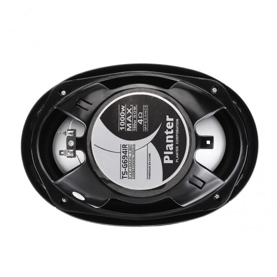 2Pcs 12V 1000 Watts 6x9 Inch 3-Way Twin Tone Car Door Shelf Coaxial Speakers