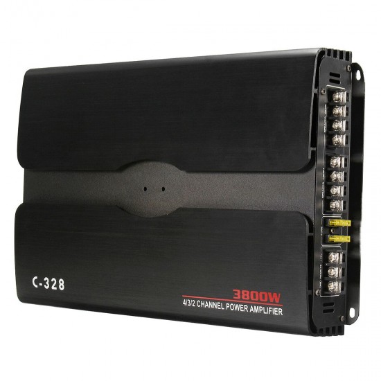 3800W 4 Channel Aluminum Alloy Car Audio Amplifier Power Stereo Speaker PowerVox 3800W 4 Channel Aluminum Alloy Car Audio Amplifier Power Stereo Speaker PowerVox