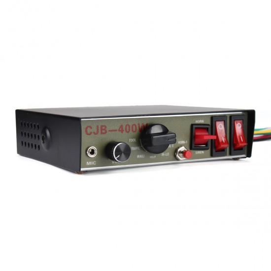 400W 8 Sound Loud Car Warning Alarm Police Fire Siren Horn PA Speaker MIC System 400W 8 Sound Loud Car Warning Alarm Police Fire Siren Horn PA Speaker MIC System