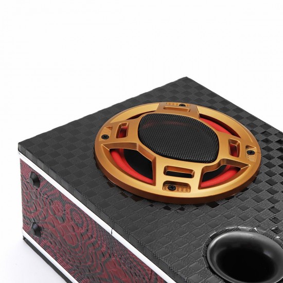 6 Inch 12V 24V 220V Remote Control bluetooth Square Leather Car Home Audio Subwoofer Power Speaker