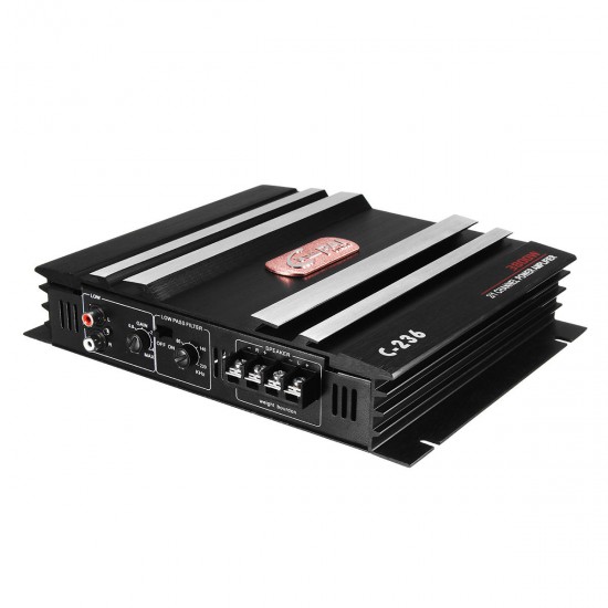 C-236 3800 Watt 2 Channel Powerful Car Audio Amplifier Bass AMP Aluminum 12V DC C-236 3800 Watt 2 Channel Powerful Car Audio Amplifier Bass AMP Aluminum 12V DC
