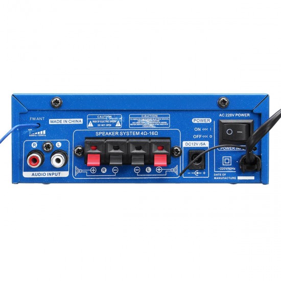 DC12V AC220V Car Home bluetooth Power Car Amplifier With Remote Control DC12V AC220V Car Home bluetooth Power Car Amplifier With Remote Control