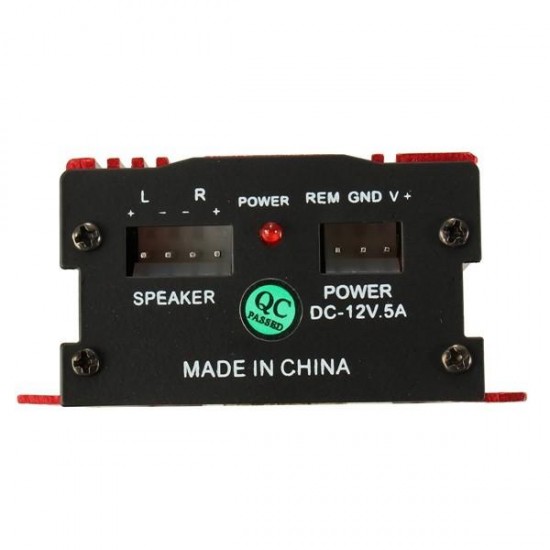 MA150 12V Mini 2CH HiFi Stereo Car Power Amplifier MP3 Audio Speaker with USB