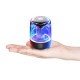 Wireless Stereo Speaker with Transparent Design Breathing LED Light bluetooth 5.0 TF Card & AUX Audio Input Super Bass Support TWS Enable Loudspeaker
