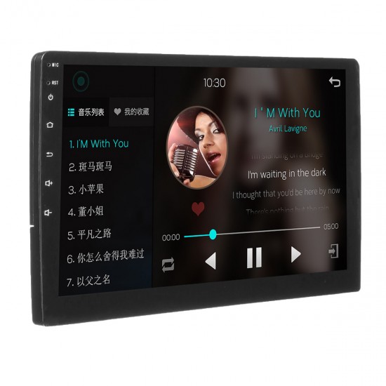 10.1 Inch 2 DIN For Android 8.0 Car Stereo Radio 2.5D Touch Screen 4 Core 2G+32G Screen WIFI GPS Navigation AM FM RDS