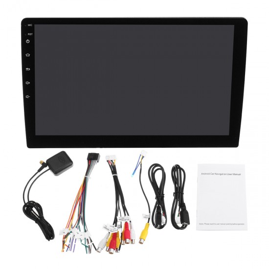 10.1 Inch 2 DIN for Android 8.1 Car Stereo Quad Core 1+16GB 180 Degree Rotable Screen GPS WIFI Mic Mirror Link FM AM Radio
