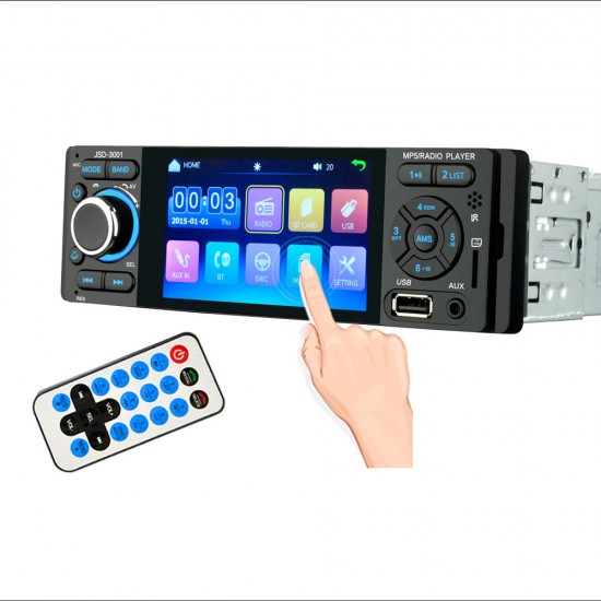 3001 4.1Inch 1 Din Car Stereo MP5 Player Touch Screen FM Radio bluetooth USB AUX Mirror Link Remote Control Support Backup Camera 3001 4.1Inch 1 Din Car Stereo MP5 Player Touch Screen FM Radio bluetooth USB AUX Mirror Link Remote Control Support Backup Camera