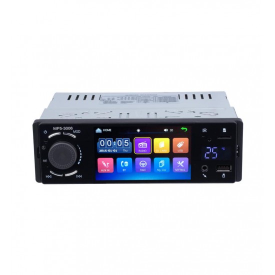 3006 4.1 Inch 1 Din Autoradio Car Radio Touch Screen MP5 Player bluetooth FM AUX USB TF Support Rear View Carema