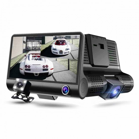 4 Inch FHD 1080P Car DVR Camera 3 Lens Recorder Support Night Vision 4 Inch FHD 1080P Car DVR Camera 3 Lens Recorder Support Night Vision