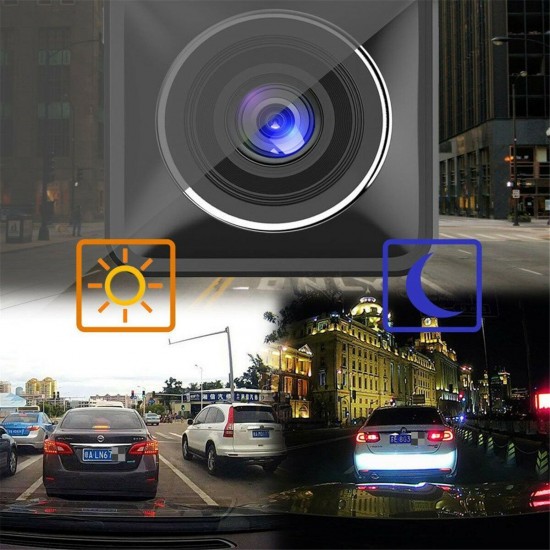 4 Inch FHD 1080P Car DVR Camera 3 Lens Recorder Support Night Vision