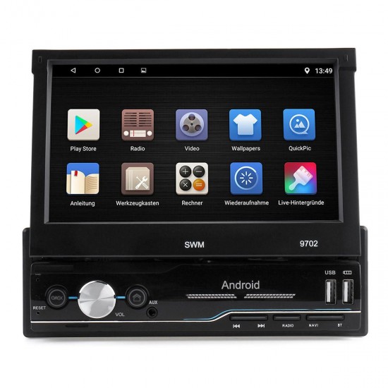 7 Inch 1 Din For Android 8.1 Car Radio Stereo MP5 Player 4 Core 1+16G Retractable Touch Screen WIFI GPS bluetooth FM AUX 7 Inch 1 Din For Android 8.1 Car Radio Stereo MP5 Player 4 Core 1+16G Retractable Touch Screen WIFI GPS bluetooth FM AUX