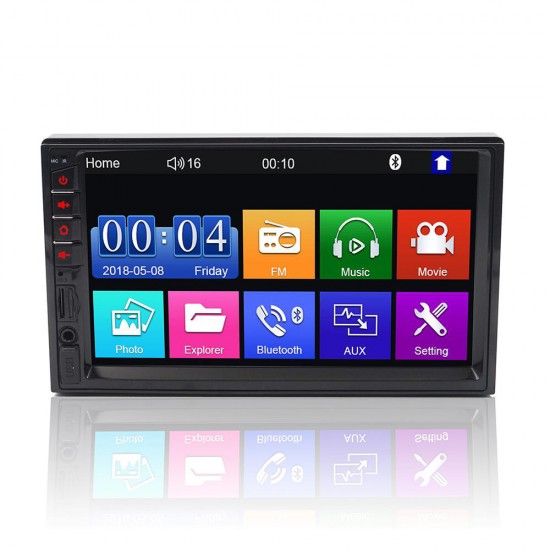 7 Inch 2 Din TY7034 Car Stereo MP5 Audio Plyer Hands-free bluetooth FM Suppoort Rearview Camera Input