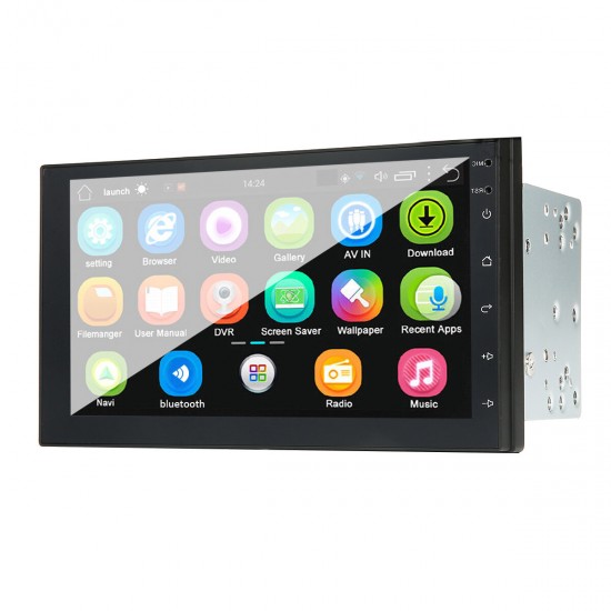 7 Inch 2 Din for Android 8.0 Car MP5 Player 2.5D Touch Screen Stereo Radio GPS WIFI bluetooth FM Support Rear Camera