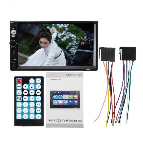 7 Inch 2DIN Car MP5 Player HD Digital Touch Screen FM Radio bluetooth Hands-free with Remote Control