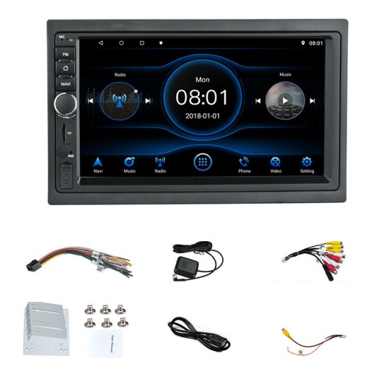 7 Inch for Android 8.1 Car Radio Stereo Quad Core 1+16G GPS Touch Screen HD bluetooth Hands-free OBD2 Support Rear View Camera 7 Inch for Android 8.1 Car Radio Stereo Quad Core 1+16G GPS Touch Screen HD bluetooth Hands-free OBD2 Support Rear View Camera